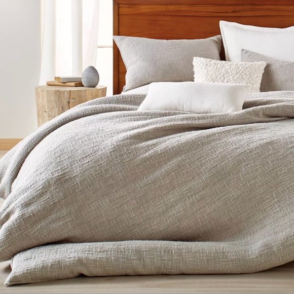 Dkny Bedding Dkny Donna Karan Pure Texture Gray King Duvet Cover